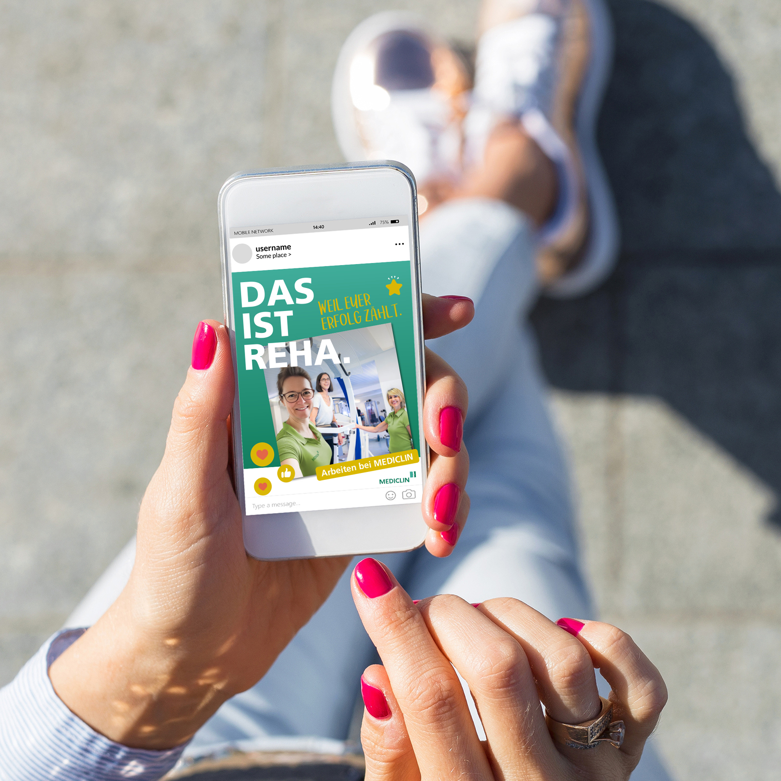 Mediclin-Personalmarketingkampagne - Kampange Social Media Anzeige